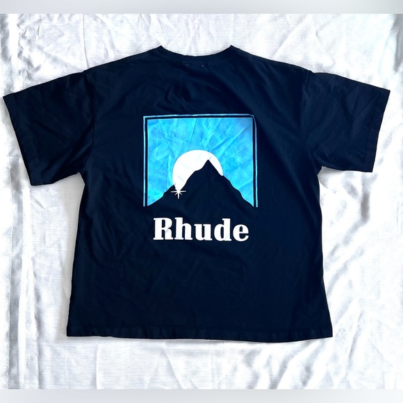 Rhude Other - Rhude Moonlight Graphic Tee Men’s Sz L Black 100% Cotton Made in USA